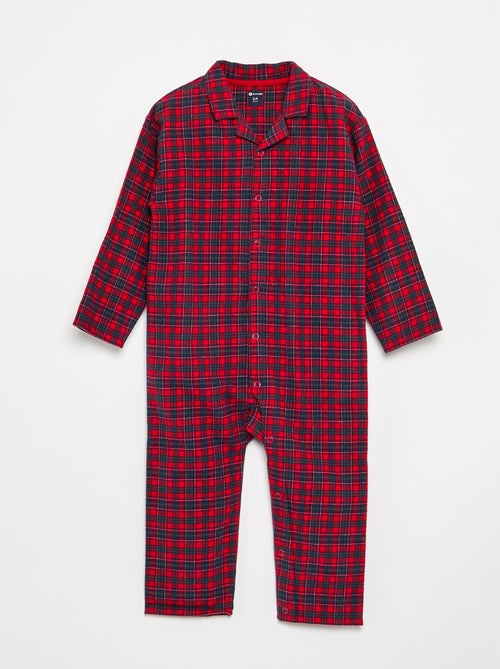 Plaid Sleepsuit - Kiabi
