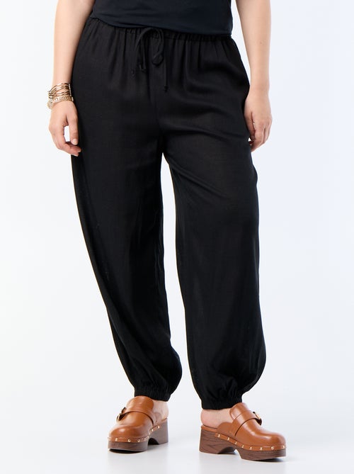 Plain Balloon Trousers - Kiabi Plain Balloon Trousers - Kiabi