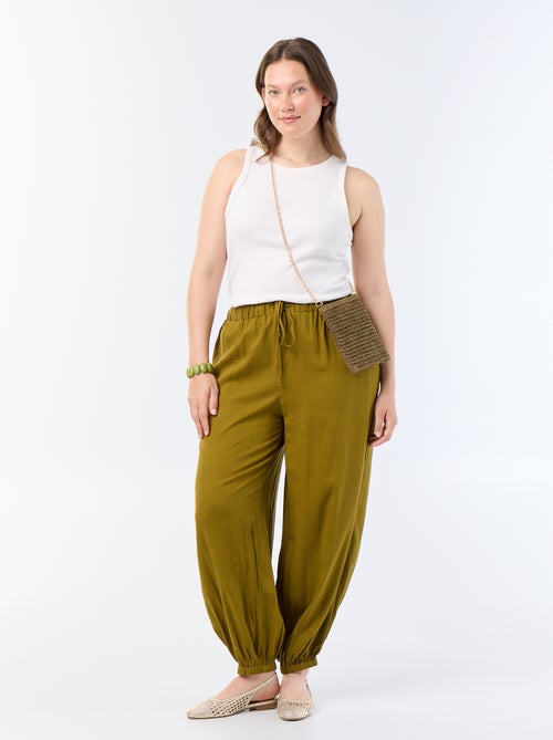 Plain Balloon Trousers - Kiabi Plain Balloon Trousers - Kiabi
