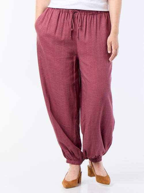 Plain Balloon Trousers - Kiabi Plain Balloon Trousers - Kiabi