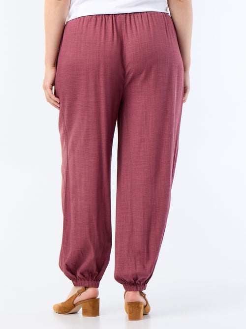 Plain Balloon Trousers - Kiabi Plain Balloon Trousers - Kiabi
