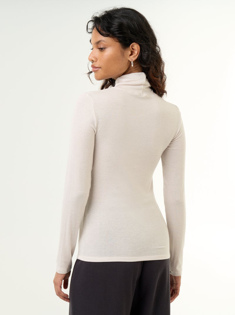Plain blended wool turtleneck Grey - Kiabi