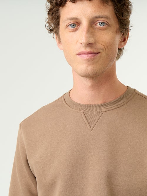 Plain Brushed Fleece Sweatshirt - Kiabi Plain Brushed Fleece Sweatshirt - Kiabi