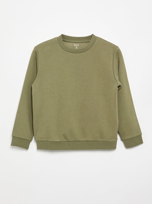 Plain brushed fleece sweatshirt - Kiabi