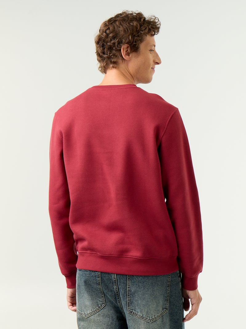 Plain Brushed Fleece Sweatshirt Red - Kiabi