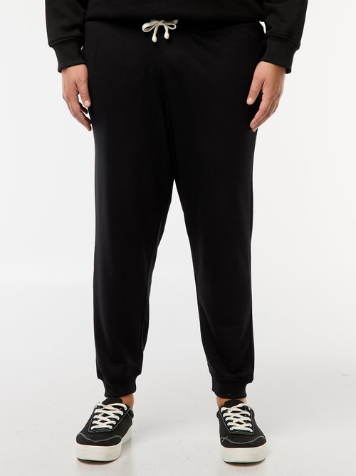 Plain brushed sweatshirt fabric joggers - Kiabi