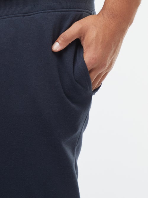 Plain brushed sweatshirt fabric joggers - Kiabi