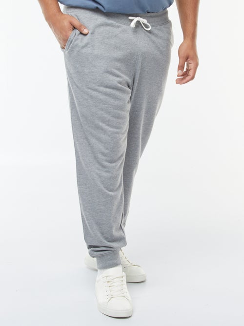 Plain brushed sweatshirt fabric joggers - Kiabi