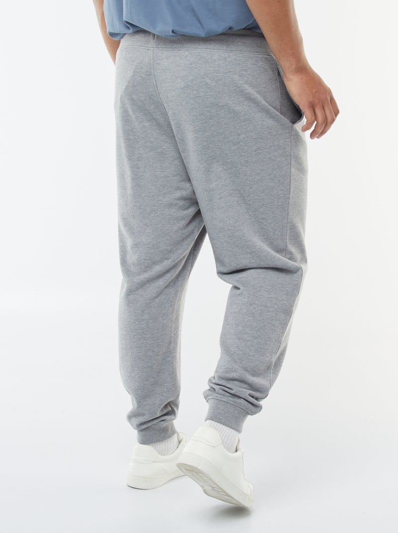 Plain brushed sweatshirt fabric joggers Grey - Kiabi