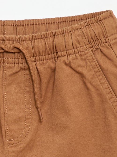Plain Chino Bermuda Shorts with Drawstrings - Kiabi