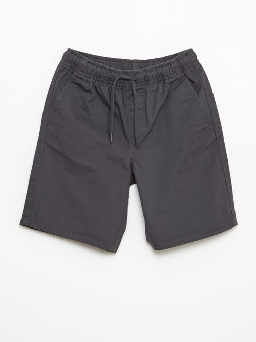 Plain Chino Bermuda Shorts with Drawstrings - Kiabi