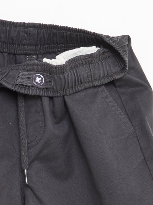 Plain Chino Bermuda Shorts with Drawstrings - Kiabi