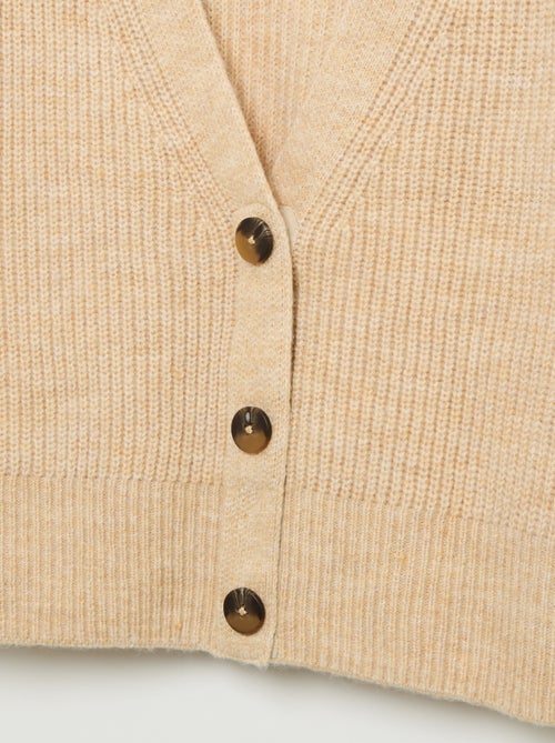 Plain Chunky Knit Cardigan, Easy to Slip On - Kiabi