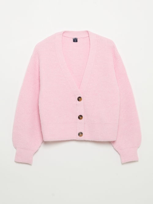 Plain Chunky Knit Cardigan, Easy to Slip On - Kiabi