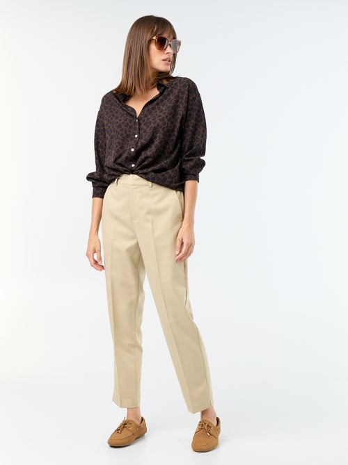 Plain cigarette pants with 2 pockets - Kiabi