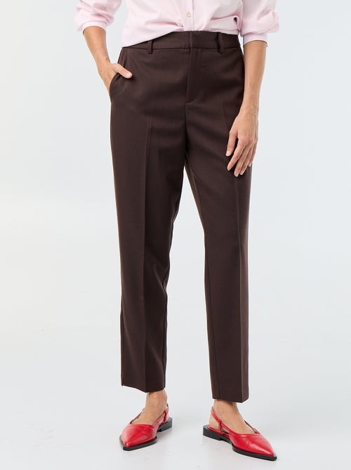 Plain cigarette pants with 2 pockets - Kiabi