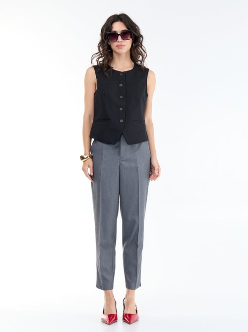 Plain cigarette pants with 2 pockets - Kiabi