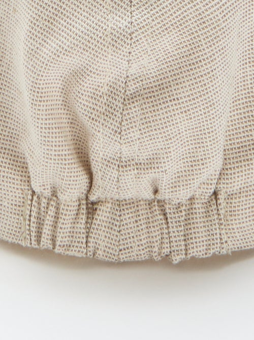 Plain Cotton and Linen Newsboy Cap - Kiabi