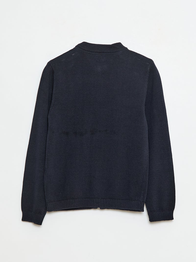 Plain Cotton Cardigan Blue - Kiabi