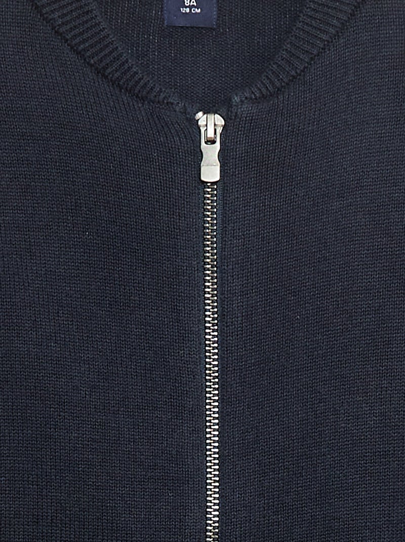 Plain Cotton Cardigan Blue - Kiabi