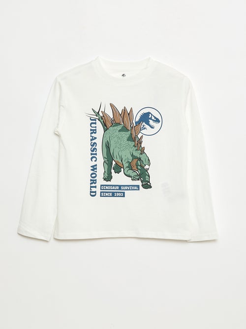 Plain Cotton 'Jurassic World' T-shirt - Kiabi Plain Cotton 'Jurassic World' T-shirt - Kiabi