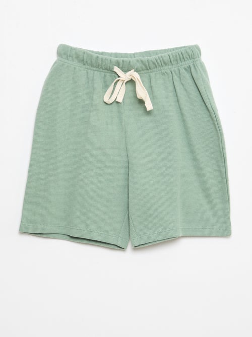 Plain Cotton Pajama Set - Kiabi