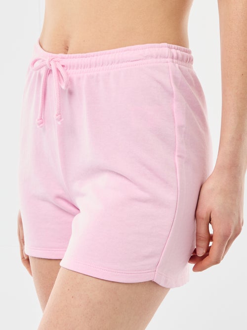 Plain Cotton Short Shorts with Drawstring - Kiabi