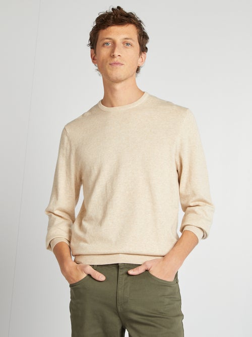 Plain crew neck sweater - Kiabi