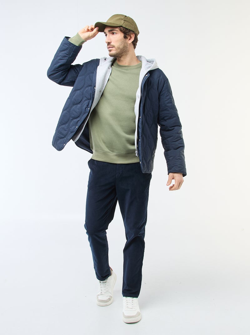 Plain Crew Neck Sweatshirt Green - Kiabi