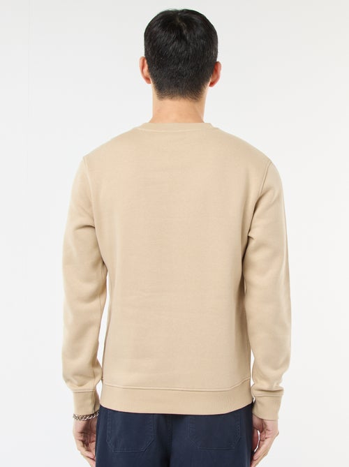 Plain Crew Neck Sweatshirt in Brushed Fleece - Kiabi