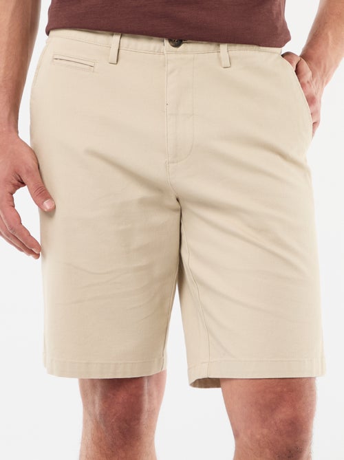 Plain Dobby Chino Bermuda Shorts - Kiabi