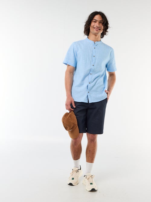 Plain Dobby Chino Bermuda Shorts - Kiabi