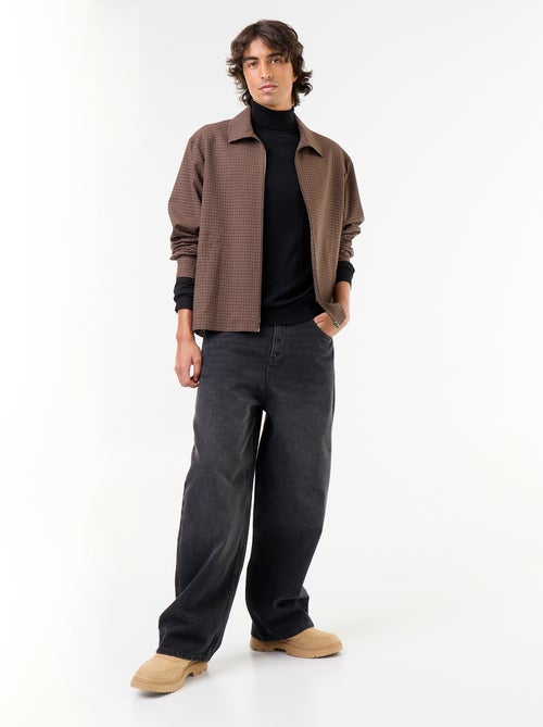 Plain fine-knit turtleneck - Kiabi