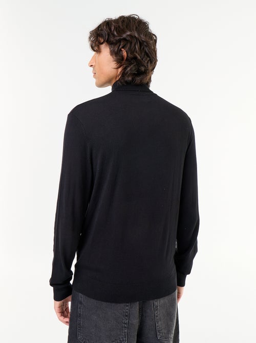 Plain fine-knit turtleneck - Kiabi