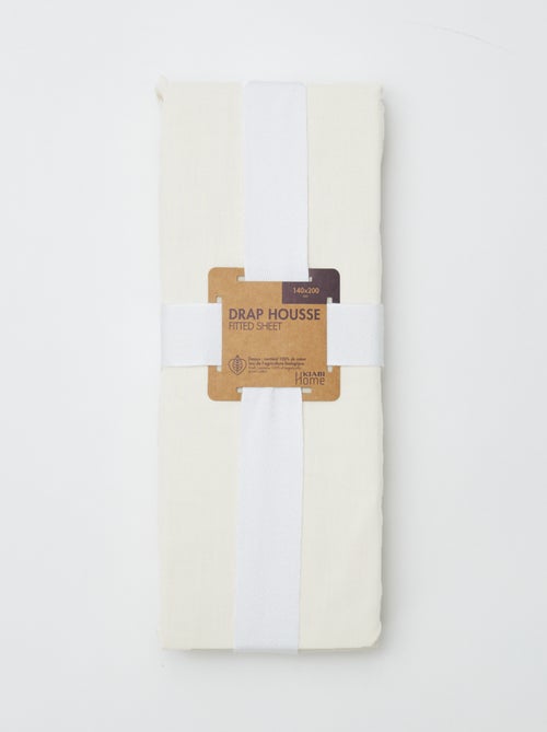 Plain fitted sheet 140 x 200 cm - Kiabi