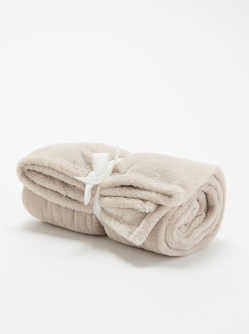 Plain fleece blanket - Kiabi