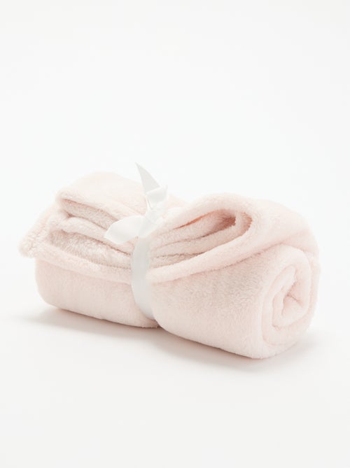 Plain fleece blanket - Kiabi