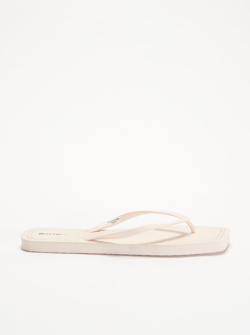 Plain flip-flops Beige - Kiabi