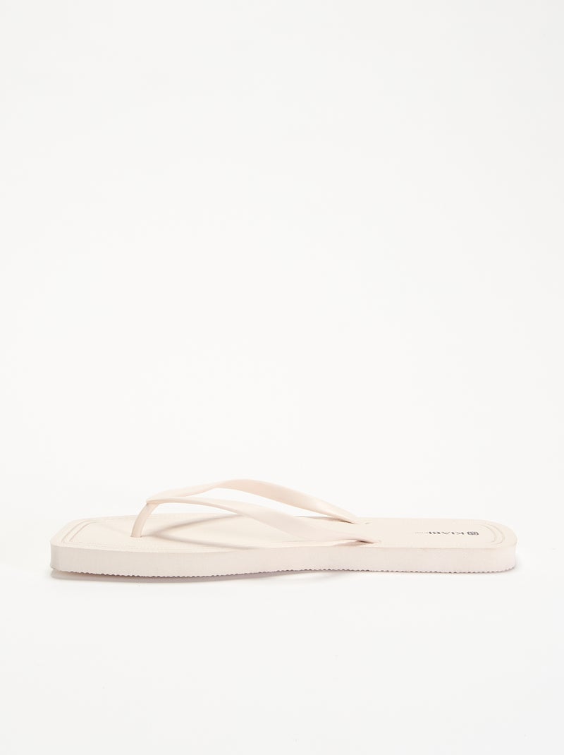Plain flip-flops Beige - Kiabi