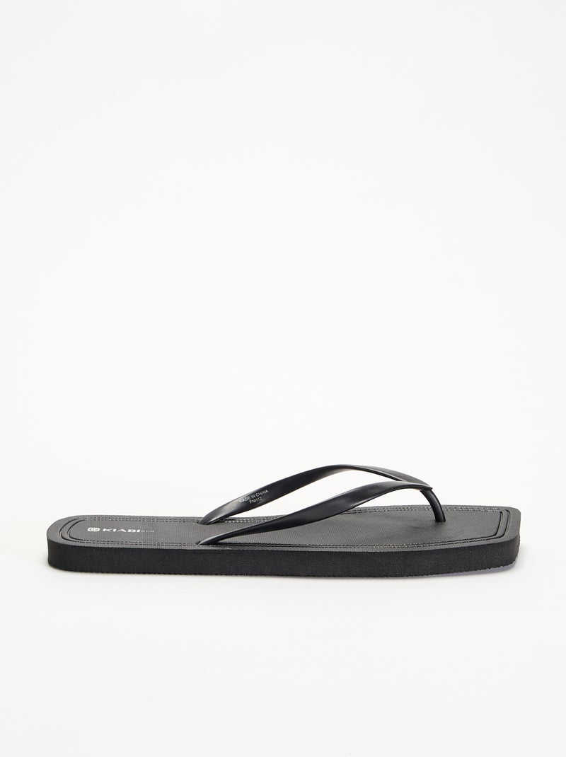 Plain flip-flops Black - Kiabi