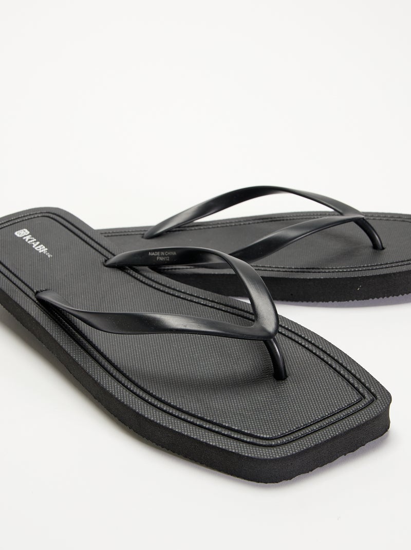 Plain flip-flops Black - Kiabi