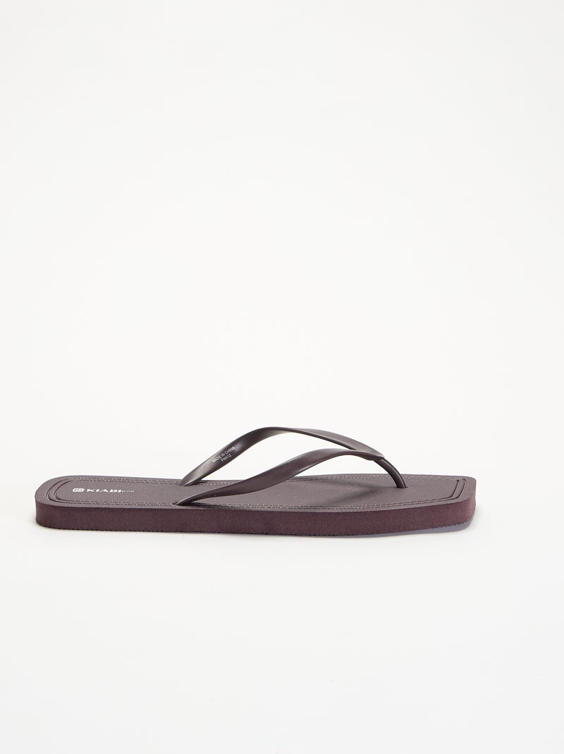 Plain flip-flops Purple - Kiabi