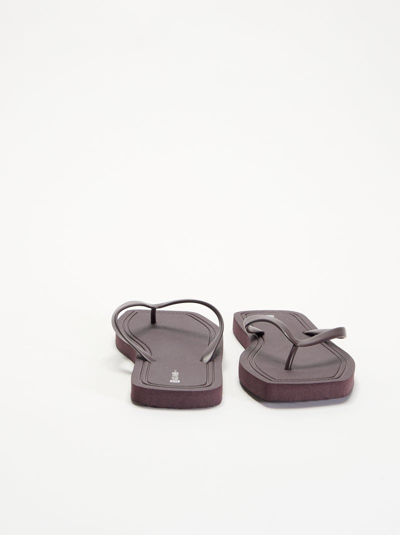 Plain flip-flops Purple - Kiabi