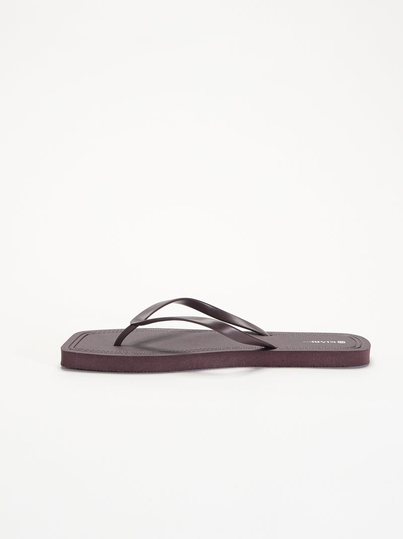 Plain flip-flops Purple - Kiabi