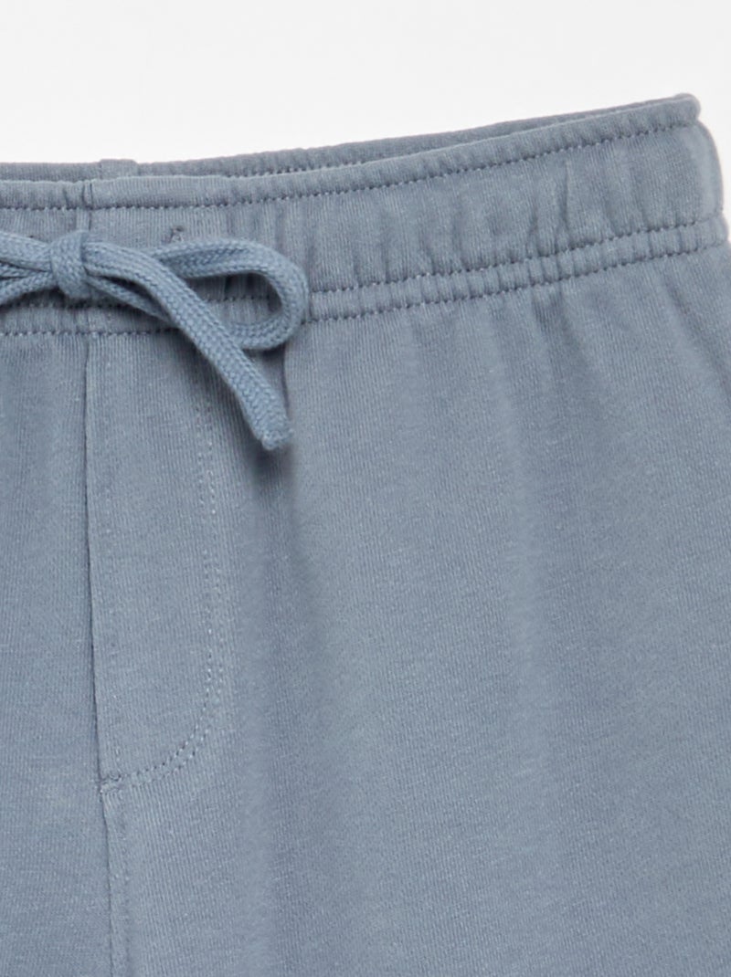 Plain French Terry Jogger Pants Blue - Kiabi
