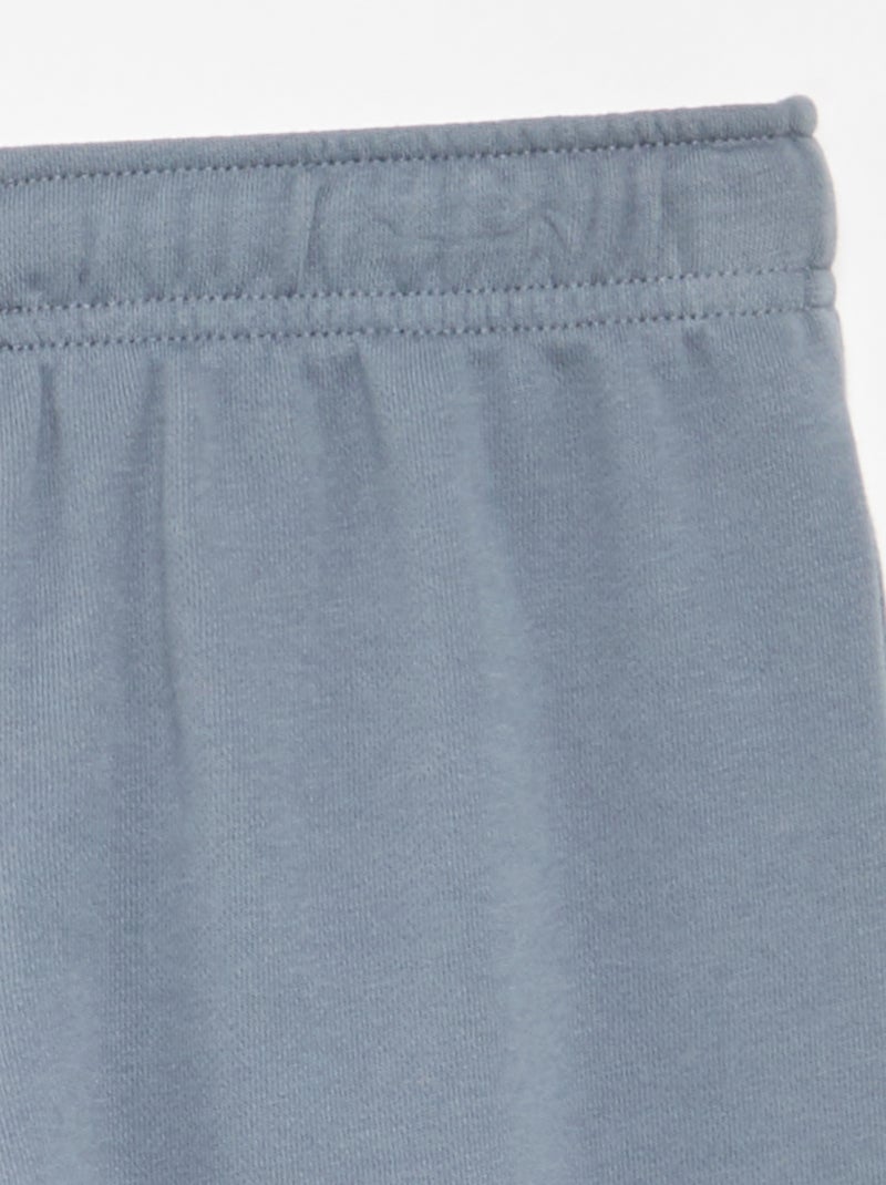 Plain French Terry Jogger Pants Blue - Kiabi