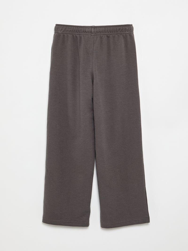 Plain French Terry Jogger Pants Grey - Kiabi