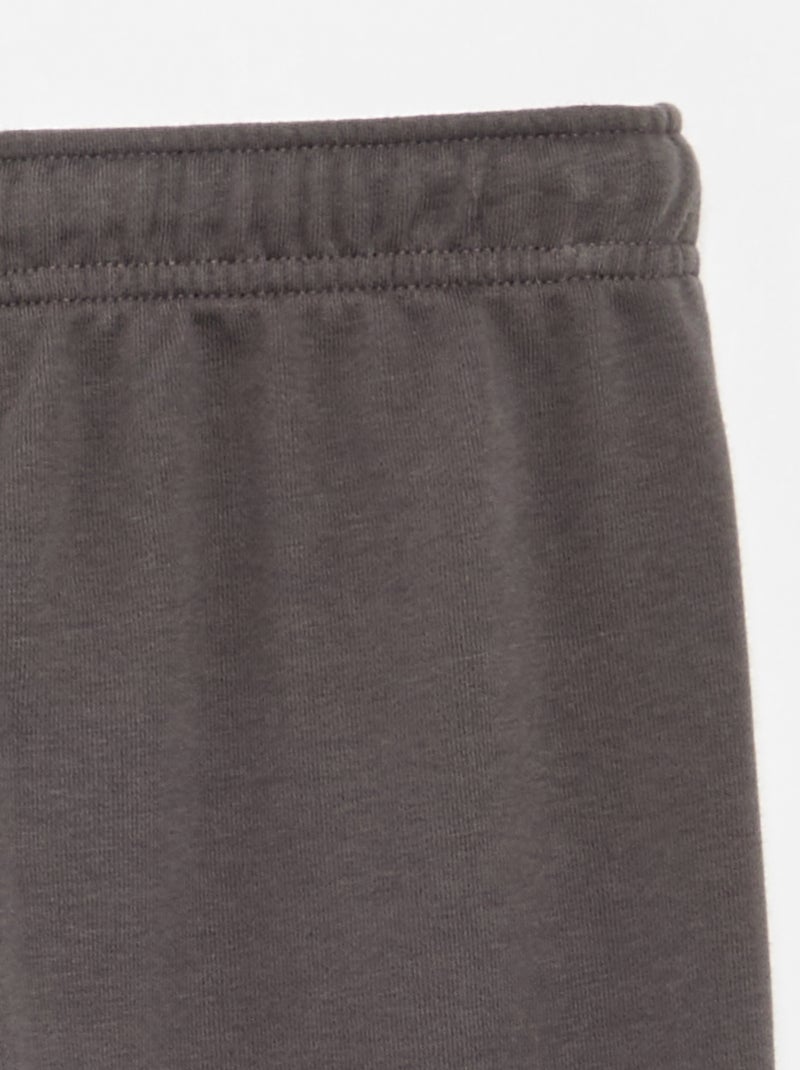 Plain French Terry Jogger Pants Grey - Kiabi