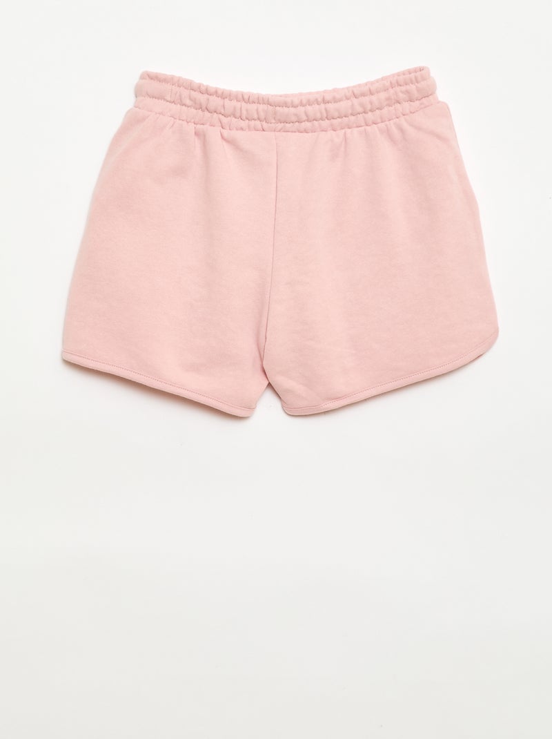 Plain French Terry Shorts Pink - Kiabi