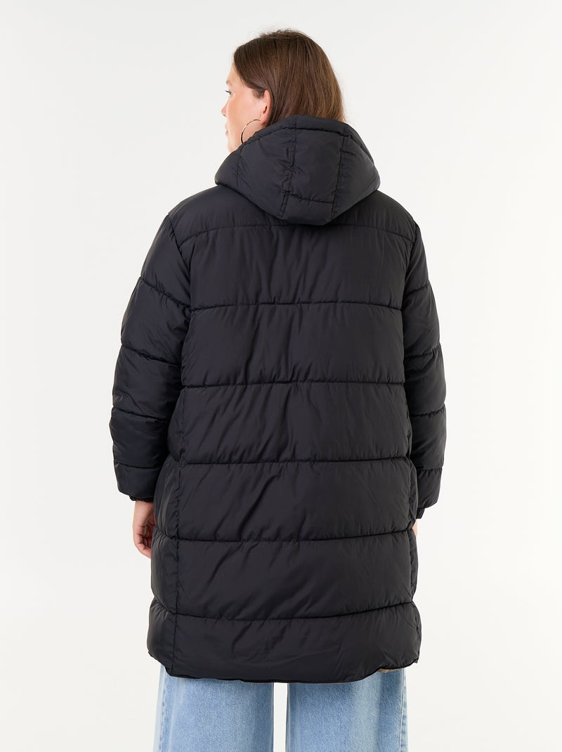 Plain hooded parka Green - Kiabi